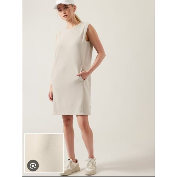 Athleta Cream Mini Dress - Picture 1 of 7